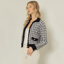 Plaid collared long sleeve button front jacket
